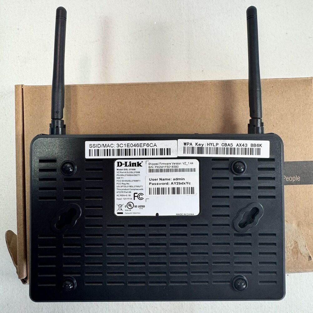 Verizon D-Link DSL-2750B  4-Port Wireless Router‎ With Adapter - Picture 3 of 8